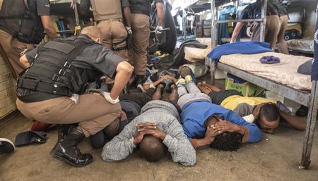 Prison raid photos: Knives, weapons, drugs and cellphones confiscated in dawn operation at Pollsmoor