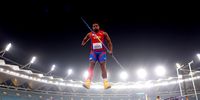 Guillermo Varona Gonzalez of Team Cuba prepares to compete during the Men's Javelin Throw F46 Final on day three of the World Para Athletics Championships New Delhi 2025 at Jawaharlal Nehru Stadium on September 29, 2025 in New Delhi, India. (Photo by Dean Mouhtaropoulos/Getty Images)
