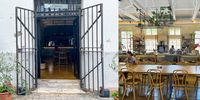 Food I Love You is the site of the prison kitchen in days of scary yore. Right: It’s a marvellously moody space and Mpho Phalane makes even more of it with her good taste. (Photos: Marie-Lais Emond)<br>