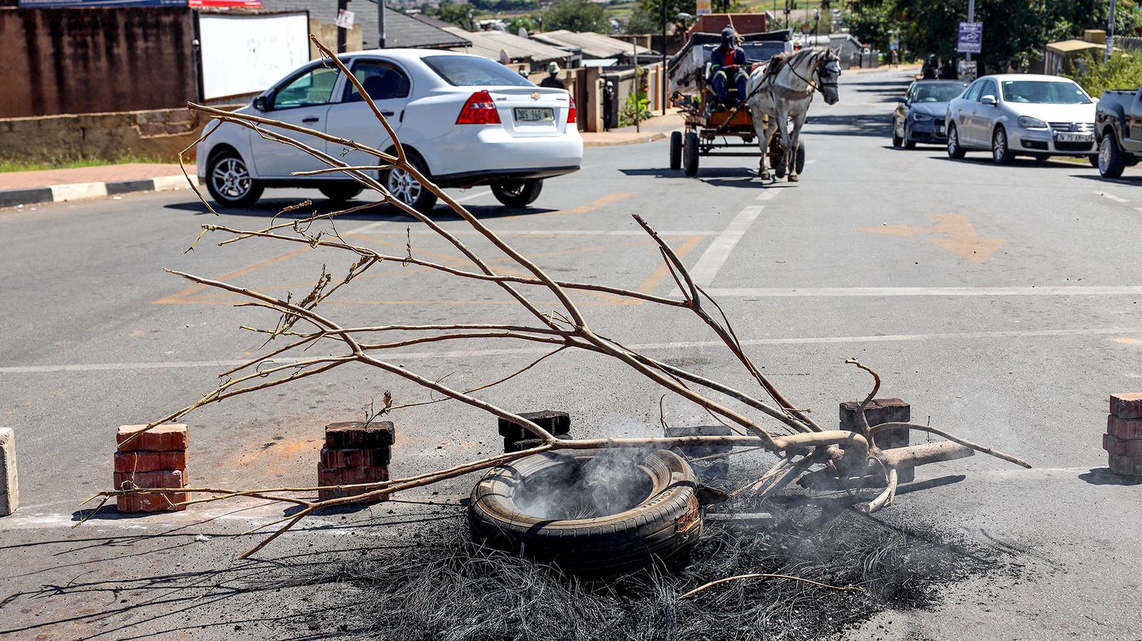 Health Minister Joe Phaahla says the violence was unexpected, as the ...
