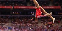 ST LOUIS, MISSOURI - JUNE 27: Amari Drayton competes on the balance beam during the Women's competition of the 2021 U.S. Gymnastics Olympic Trials at America’s Center on June 27, 2021 in St Louis, Missouri. (Photo by Jamie Squire/Getty Images)