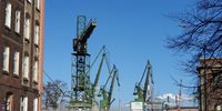 The power of change -- the mighty green cranes of the Gdansk shipyard. (Photo: Supplied)