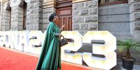 Nocawe Noncedo Mafu arrives at the 2023 State Of The Nation Address (SONA) at Parliament on February 09, 2023 in Cape Town, South Africa. Image: GCIS