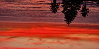 Red sky in the sunset. Seapoint 21 May 2022. Image: K Scholtz