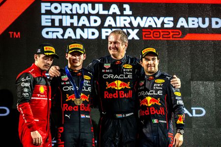 Sergio Pérez and Charles Leclerc battle for second in the F1 season finale