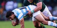Boan Venter tackles Santiago Carreras of Argentina during the Test at Kings Park, Durban, on 27 September. (Photo: Anton Geyser / Gallo Images)