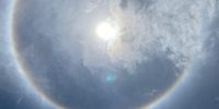 Sun with rainbow around! Image: Mathilda Gey van Pittius