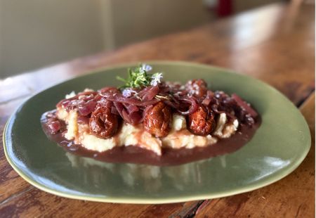 Bangers and mash, old-style or in the air fryer