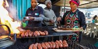 Food prepared  during an interview at Kwa Mai Mai market and cultural hub on June 21, 2024 in Johannesburg, South Africa. The traditional meat market has transformed into a bustling food haven, attracting throngs of patrons, including celebrities, who flock to savor the delectable street food. (Photo by Gallo Images/Sharon Seretlo)