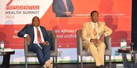The backdrop of the second Presidential Health Summit remains one of multiple systemic crises in healthcare. Health Minister Dr Joe Phaahla and deputy minister Dr Sibongiseni Dhlomo attended the summit. (Photo: Sanac)