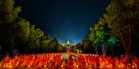 'Pabbajja Samanera'. The warm light of the lanterns illuminates the hearts of pabbajja novices in the courtyard of Borobudur temple, Indonesia. Image: © Dhiky Aditya, Indonesia, Winner, National Awards, Sony World Photography Awards 2024