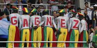  Supporters of Senegal during the FIFA World Cup 2018 group H preliminary round soccer match between Poland and Senegal in Moscow, Russia, 19 June 2018. EPA-EFE/FELIPE TRUEBA 
