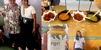 Razia and Kareema Shaik of Razia’s Pickle, and mom’s products, top right and her famous chilli mayo, below centre. ‘Not that one!’ smiles daughter Kareema when saying her surname. Below right: Suvania Naidoo of Artisanal Spice makes handcrafted, ethically sourced plant based spices and blends, dressings and relishes. (Photos and composite image: Tony Jackman)<br>