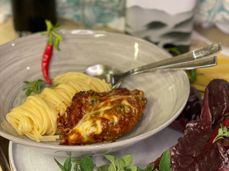 Spaghetti mit Hackbällchen und Straußenhackfleisch (plus: Kupferkekse)