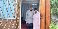 Zenobia Louw (left) with her daughter and tenant Bronwyn Fourie. Louw doesn’t charge her daughters rent, but they need to 'make sure that there is electricity'. (Photo: Marecia Damons)
