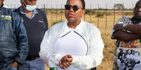 Limpopo Education MEC Mavhungu Lerule-Ramakhanya at the scene of the deadly crash on Tuesday, 28 May. (Photo: Supplied)<br>
