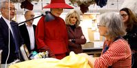 Brigitte Macron, wife of French President Emmanuel Macron, and Belgium's Queen Mathilde talk with the seamstresses in the sewing workshop at the Palais Garnier opera house in Paris, France, 14 October 2024. The Belgian royal couple are on a state visit to France from 14 until 16 October.  EPA-EFE/SARAH MEYSSONNIER / POOL  MAXPPP OUT