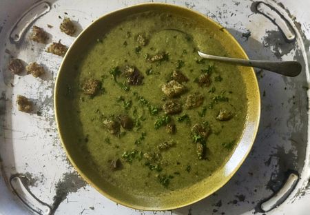 Souper Tuesday: Celery soup with parsley croutons