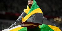 Elaine Thompson-Herah of Team Jamaica celebrates after winning  the gold medal in the Women's 100m Final on day eight of the Tokyo 2020 Olympic Games at Olympic Stadium on July 31, 2021 in Tokyo, Japan. Thompson-Herah has won Laureus World Sportswoman of the Year 2022. (Photo: by Matthias Hangst/Getty Images)