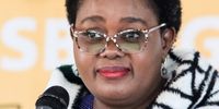 Minister Mamoloko Kubayi at the launch of the Lufhereng Social Housing Project. 
