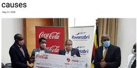 The Ugandan government praised Coca-Cola as a 'long-standing partner in health causes' after it donated money and trucks to the health ministry.