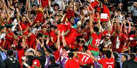 Players of Morocco celebrate with fans after winning the FIFA U-20 World Cup Chile 2025 final match between Argentina and Morocco at Estadio Nacional Julio Martinez Pradanos on October 19, 2025 in Santiago, Chile. (Photo: Martín Fonseca / Eurasia Sport Images / Getty Images)