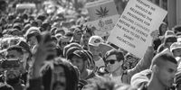 Demonstrators during the Global Cannabis March in Cape Town, South Africa, 4 May 2019. Photo: Nicky Newman