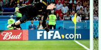 Goalkeeper Thibaut Courtois of Belgium in action during the FIFA World Cup 2018 quarter final soccer match between Brazil and Belgium in Kazan, Russia, 06 July 2018. EPA-EFE/WALLACE WOON