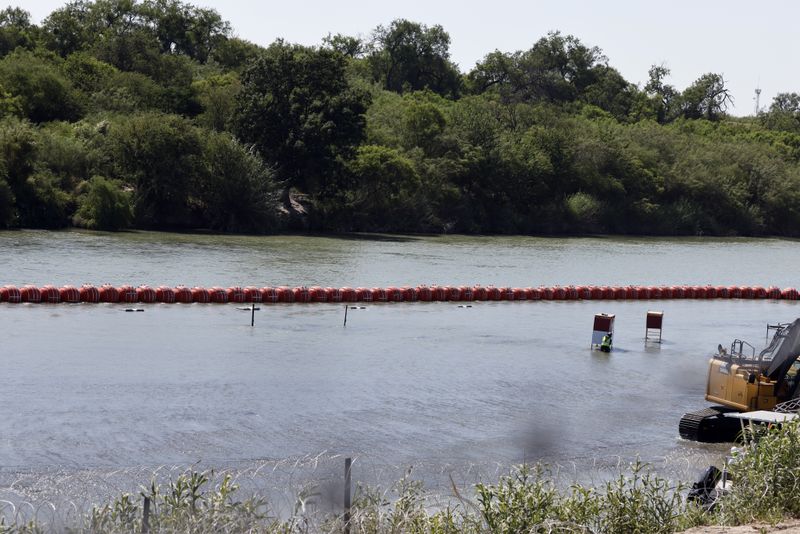 US sues Texas over floating border barriers
