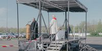 An ecumenical service on Good Friday is held at a drive-in cinema in Düsseldorf, Germany on April 10, 2020. Indoor church services have been prohibited throughout the country since March 16. German Chancellor Angela Merkel spoke out in favour of a ‘measure and middle’ approach to the Covid-19 pandemic. At that point, in February 2020, with fewer than 50 confirmed infections in Germany, large parts of our population did not believe the virus could harm us; we have one of the best healthcare systems and the strongest market economy in Europe. Nevertheless, the virus spread rapidly. The country closed its borders, imposed contact bans and distance regulations. The lockdown began. My project is a journey through Germany during the first wave of Covid-19; it took me 9,000km through the country in order to create a coherent and personal document of the situation. Measure and Middle examines the state of German society – a nation that is often associated with bureaucracy, control and order – during an exceptional time of crisis. © Ingmar Björn Nolting, Germany, Shortlist, Professional, Documentary Projects, 2021 Sony World Photography Awards