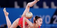 TOKYO, JAPAN - AUGUST 06: Sumire Kita of Team Japan competes during the Individual All-Around Qualification on day fourteen of the Tokyo 2020 Olympic Games at Ariake Gymnastics Centre on August 06, 2021 in Tokyo, Japan. (Photo by Jamie Squire/Getty Images)