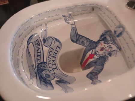 Pot shots — take a dump on Trump or an oligarch dictator with these inspired toilet creations