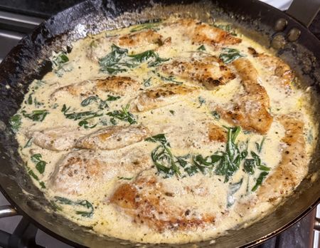 Florentine chicken, an Italian-French culinary hybrid