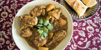 Undated: Cape Malay chicken curry served with roti. (Photograph by Ishay Govender)