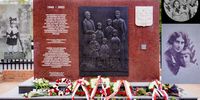 The monument in Oudtshoorn marking the 80th anniversary of the arrival of the 500 Polish children was unveiled on Heritage Day. The names of Danuta and her late husband, Stanislow Miloszewski, are inscribed. Inset pics show Danuta as a child in Poland, one with her mother, and Danuta, second left, at school in Oudtshoorn. (Photos: Stefan Szewczuk (the monument) from Facebook and provided by family)