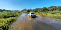 Several roads in the iSimangaliso Wetlland Park were virtulally impassable last week due to floodwaters. (Photo: Ezemvelo)