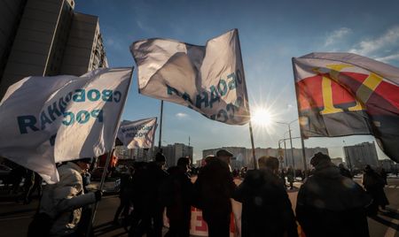 Russia jails left-wing activists for up to 18 years despite outcry