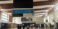 A broken display board at the Cape Town train station. Metrorail said it is fixing the problem. (Photo: Suné Payne)