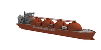 Three of these Floating Storage Regasification Unit (FSRU) vessels would be anchored in Richards Bay, Ngqura and Saldanha Bay to supply five other powerships with gas supplies. Each FSRU has a capacity of 170,000 cubic metres of LNG. (Image: Karpowership)