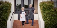 Little Deli’s owner-workers, Carina and Andrew Johnson, in front of their deli that has the real works behind it. (Photo: Neil Kirby)