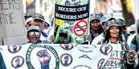 Operation Dudula members march to The Human Rights Commission on July 17, 2025 in Johannesburg, South Africa. Operation Dudula alleges that some  NGOs and Chapter 9 institutions are protecting illegal immigrants. (Photo: Gallo Images / OJ Koloti)