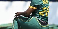 Nonkululeko Mlaba of South Africa during the ICC Women's Championship, 2nd ODI match between South Africa and New Zealand at AET Pietermaritzburg Oval on September 28, 2023 in Pietermaritzburg, South Africa. (Photo by Darren Stewart/Gallo Images)