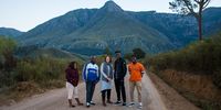 The Skhaftin team on the last day of their nationwide trip, in Hermitage Valley, Swellendam on 6 May 2022. (Photo: Julia Evans)