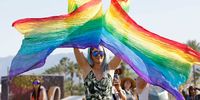 Festivalgoers are seen during the 2023 Coachella Valley Music and Arts Festival on April 23, 2023 in Indio, California. (Photo by Frazer Harrison/Getty Images for Coachella)
