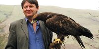 Carl Jones with a white-tailed eagle, a species that Durrell Wildlife, Eagle Reintroduction Wales and Gwent Wildlife Trust are working to restore to habitats in the wider Severn Estuary.<br>(Photo: Supplied)