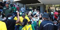 Wits University students march through the streets of Braamfontein, Johannesburg protesting for financial exclusion at universities on Thursday, 11 March 2021. (Photo: Felix Dlangamandla/Daily Maverick)