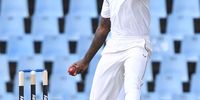 Alzarri Joseph of the West Indies during day 1 of the 1st Betway Test match between South Africa and West Indies at SuperSport Park on 28 February 2023 in Centurion, South Africa. (Photo: Sydney Seshibedi / Gallo Images)