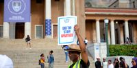 UCT staff during the UCT Employees Union strike. (Photo: Gallo Images / Misha Jordaan)