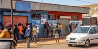 Community members shut down foreign-owned spaza shops in Naledi on Wednesday. (Photo by Gallo Images/Sharon Seretlo)
