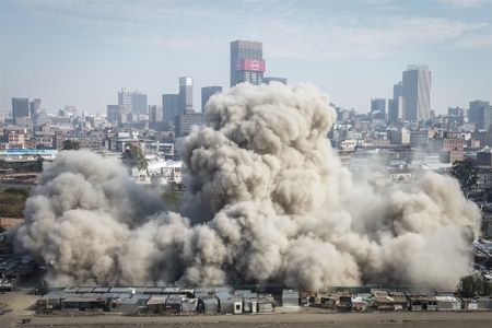 Condemned Johannesburg inner-city building demolished to make way for critical low-cost units